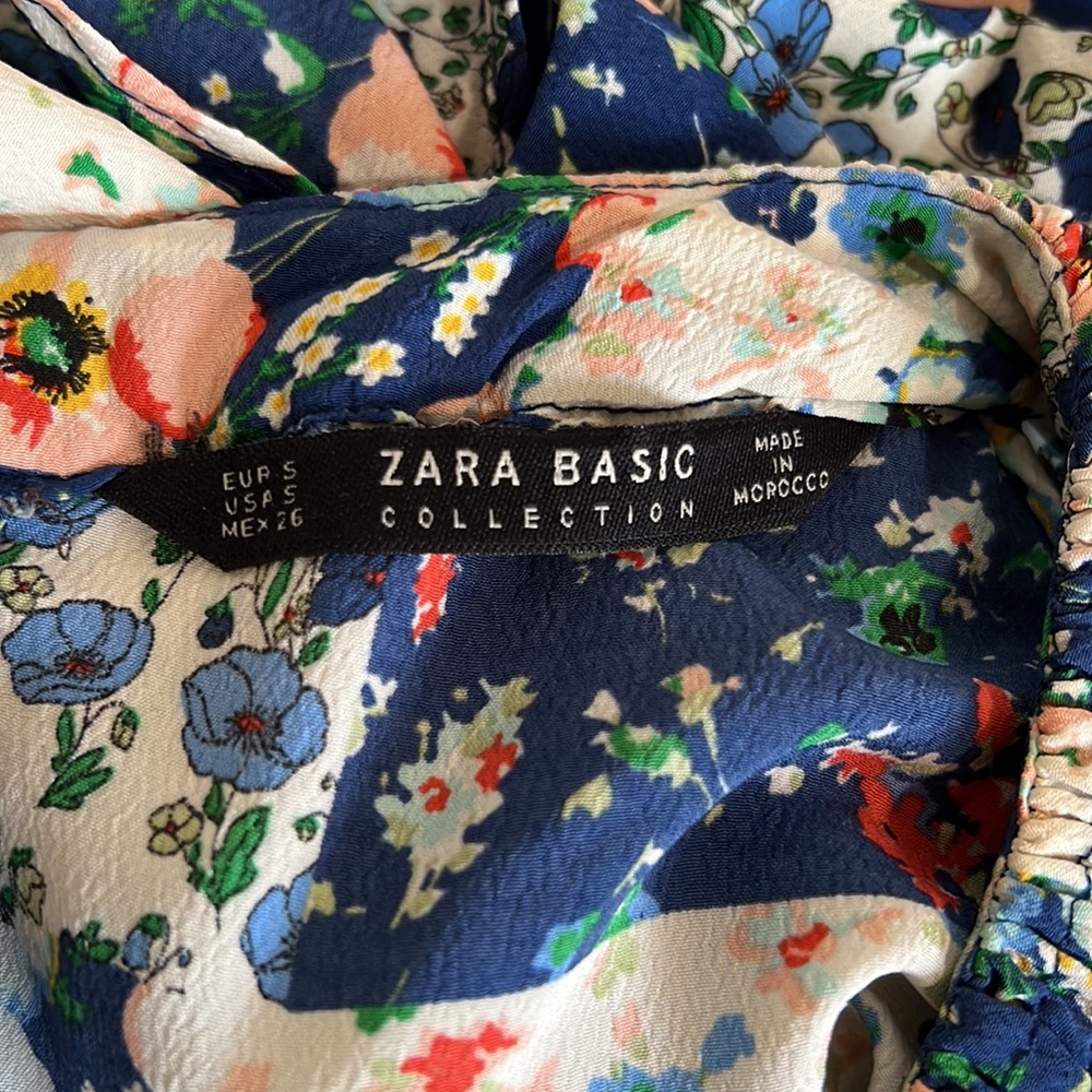 Zara Basic Collection Floral Patchwork Cold Shoul… - image 8